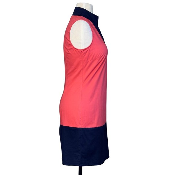 Sail to Sable Navy Coral Colorblock Sleeveles Above-Knee Sheath Dress $238 Sz XS - Picture 8 of 9